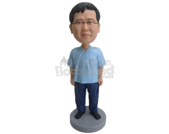 Custom Bobblehead Handsome Male In Comfortable Casual Clothes - Leisure & Casual Casual Males Personalized Bobblehead & Cake Topper Custom Bobblehead Handsome Male In Comfortable Casual Clothes - Leisure & Casual Casual Males Personalized Bobblehead & Cake Topper